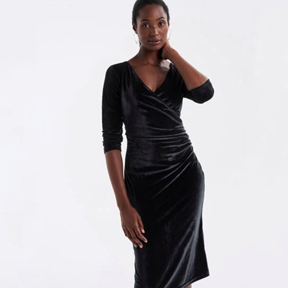 Long Tall Sally Sz 6black Velvet Dress 